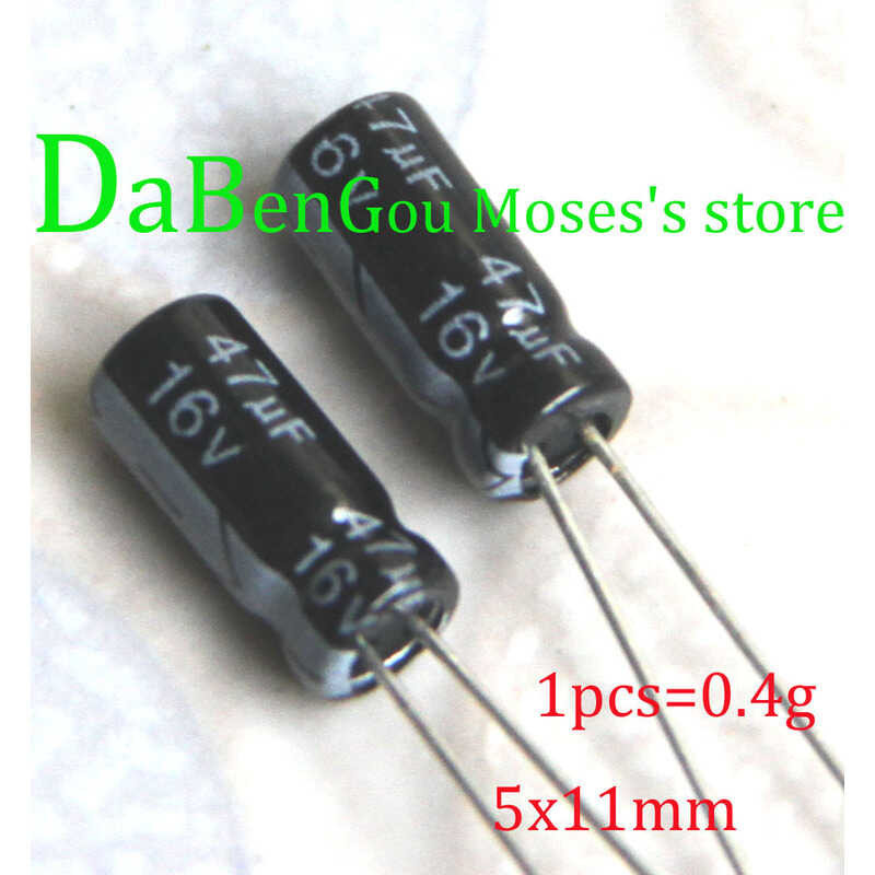 Kapasitans 16V 47uf 100% baru Original Kapasitor Electrolytic Capacitor Radial 5x11mm 1000pcs