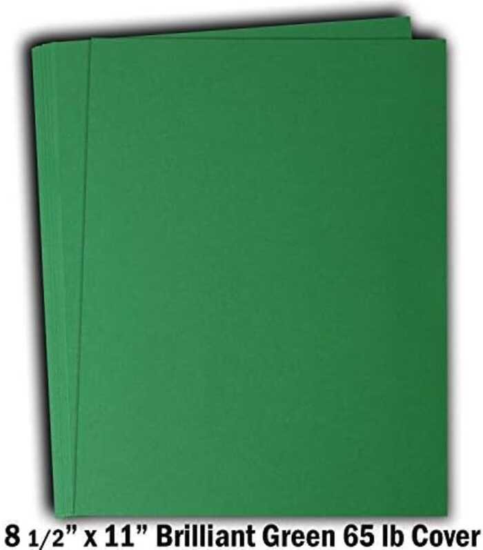 

Hamilco Color A.B.C.D.E. Card Paper Scrap Book Paper 21.59cm x 27.94cm Bright Green Card Paper