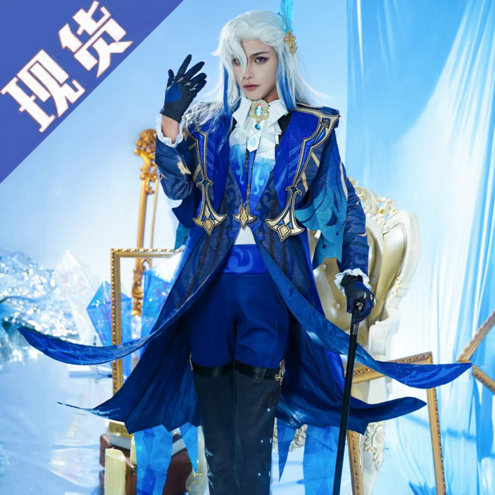 Miyuta Genshin Impact karena hakim Navlet Cosplay permainan kartun pakaian penuh set laki-laki