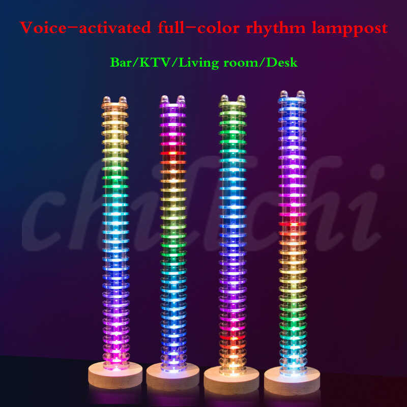 ritme RGB kontrol suara, cahaya atmosfer KTV bar desktop, KTV, pos lampu spektrum LED musik rua