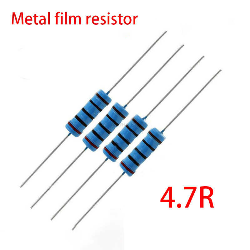 Ohm 20pcs 4.7 2W 4.7R 4R 7 Metal Film Resistor 1% Kesalahan R