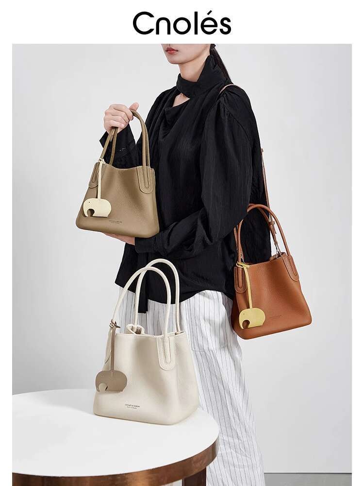 Cnoles koleksi baru gugur musim dingin wanita, tas tangan tinggi dan niche, fashionable and versatil