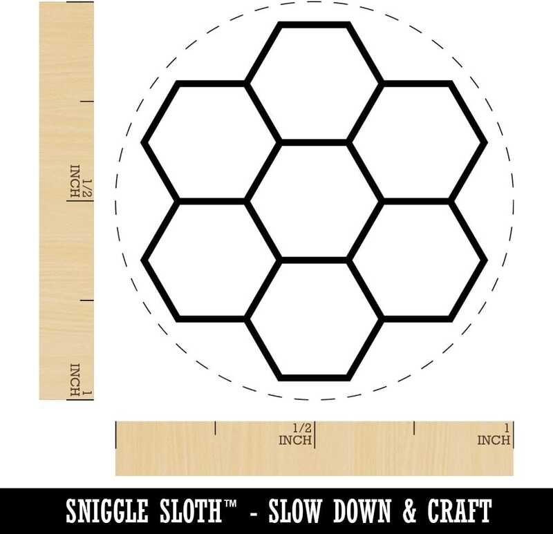 

Simple Honeycomb A.B.C.D.E. Oute Rubber Stamp for Stamping Crafting Planners - 1 Inch Medium in