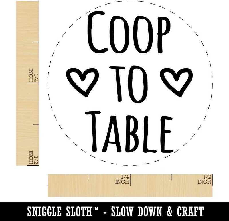 

Coop to A.B.C.D.E. Table Hearts Chicken Egg Rubber Stamp - 1/2 Inch Mini