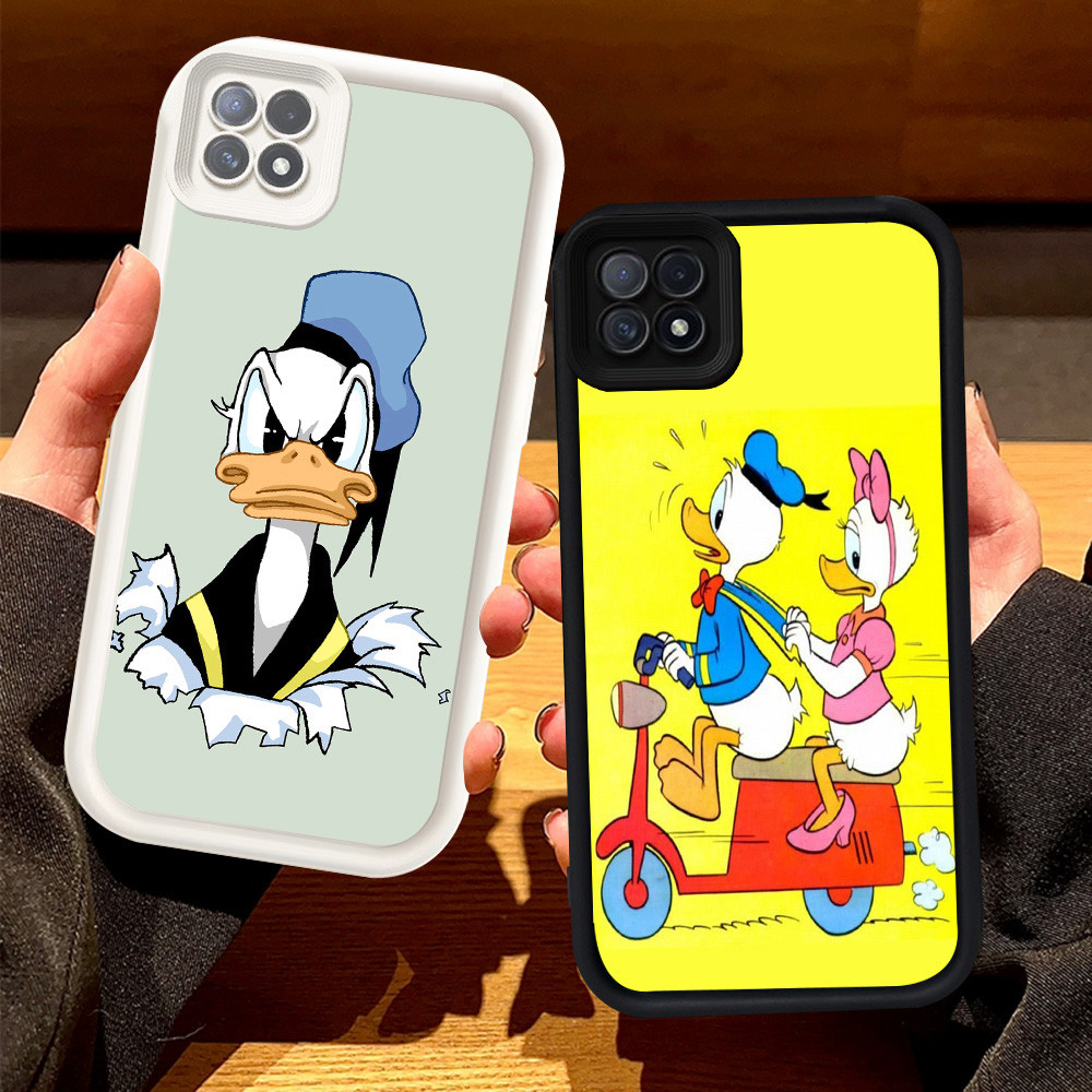 R-21 Donald Duck Case Lembut Casing untuk OPPO Reno 4F F17 A93 Pro Cover