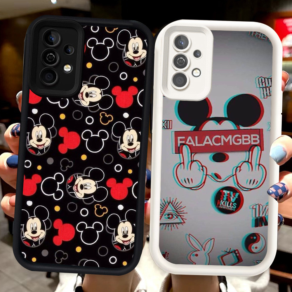 Z-19 Mickey Mouse Putih Hitam Casing untuk Samsung Galaxy A32 A13 A33 A23 5G Case