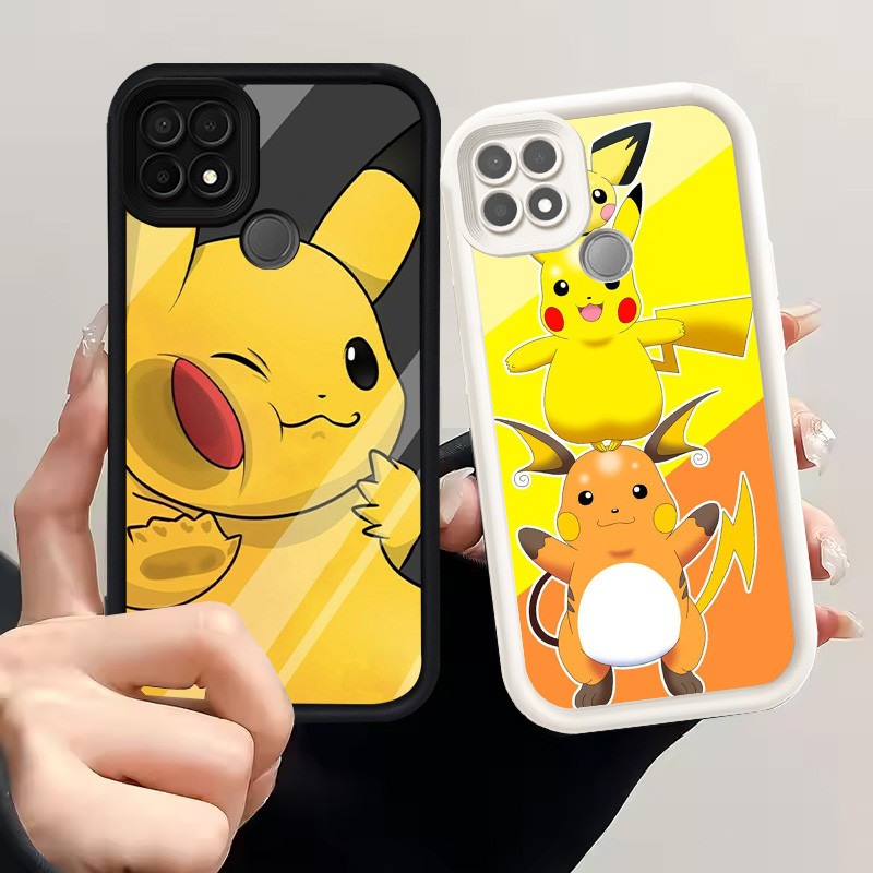 Casing untuk OPPO A35 A15 A15s Realme C15 C25S C25 C12 Silikon Case H-18 Pikachu Pokemon