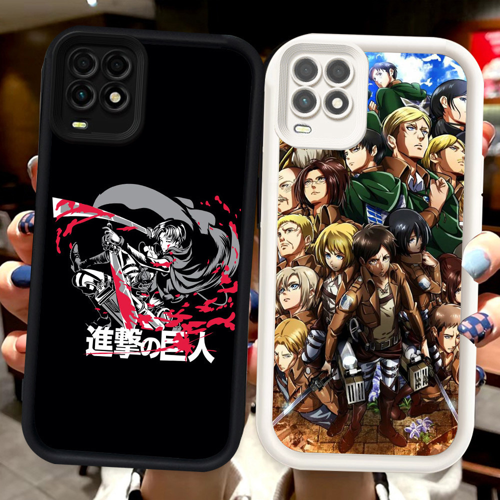Z-43 Attack on Titan Putih Hitam Casing untuk Realme 8 8S Pro 5G OPPO A54 Case