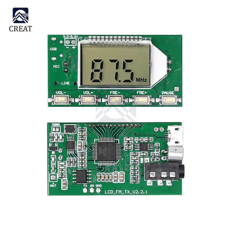 Transmitter Wireless Microphone Circuit Board Computer Audio Transmitting DC 3v 5V FM Module 87
