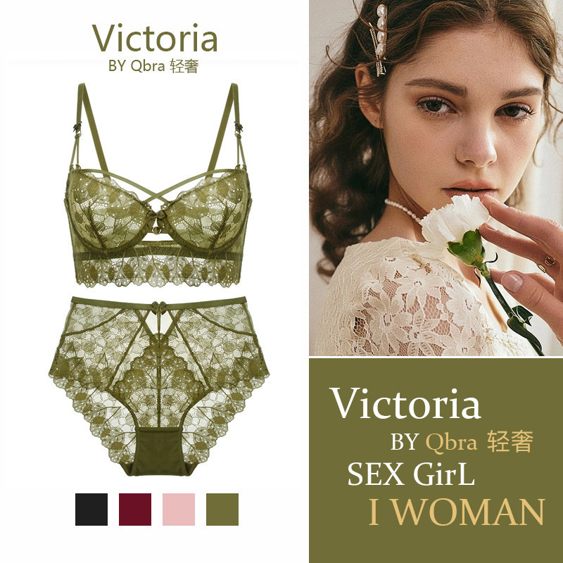 lingerie sexy  Daging hijau seksi tipis dengan payudara sisi wanita, pakaian dalam pinggang tinggi, 