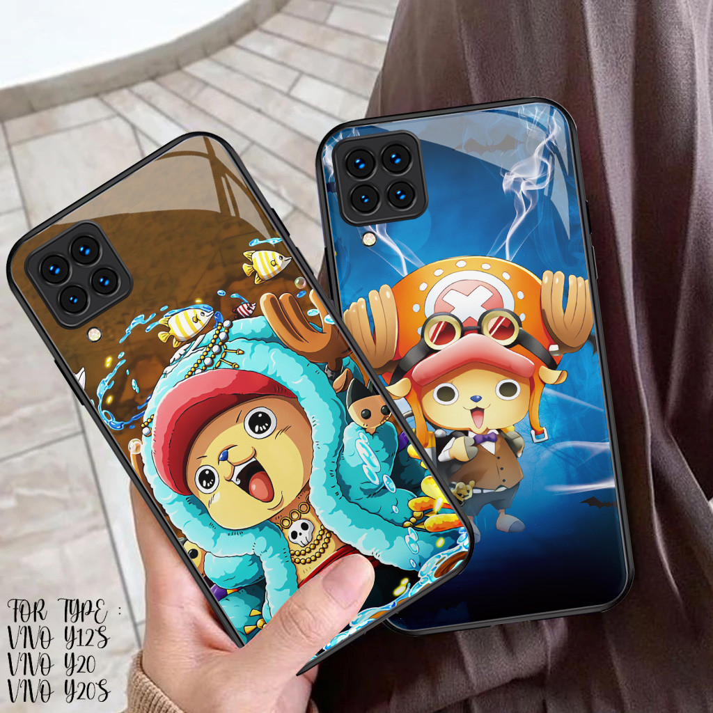 Kaca Mewah Casing untuk Samsung Galaxy A22 M32 M12 A12 5G Case T-33 One Piece Chopper