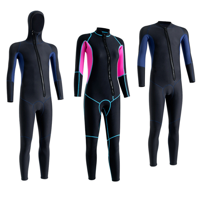 

baju diving Pakaian bawah laut laki-laki, baju renang 3MM, musim hangat, surf dingin dan basah, pakaian melompat snorkeling untuk