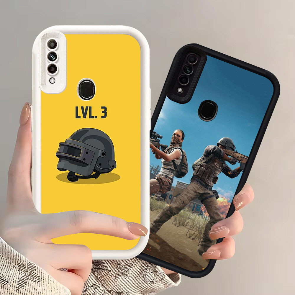Z-28 PUBG Game Putih Hitam Casing untuk OPPO A31 Reno 3 A91 F15 2020 Case
