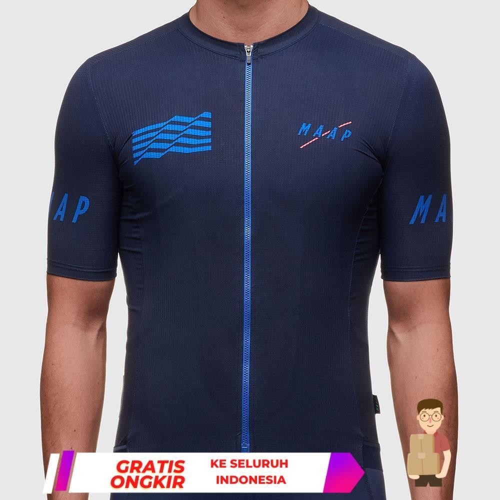 Jersey Cycling  Dirancang khusus Maap kosong lembaran hitam pakaian sepeda untuk kering cepat, nafas