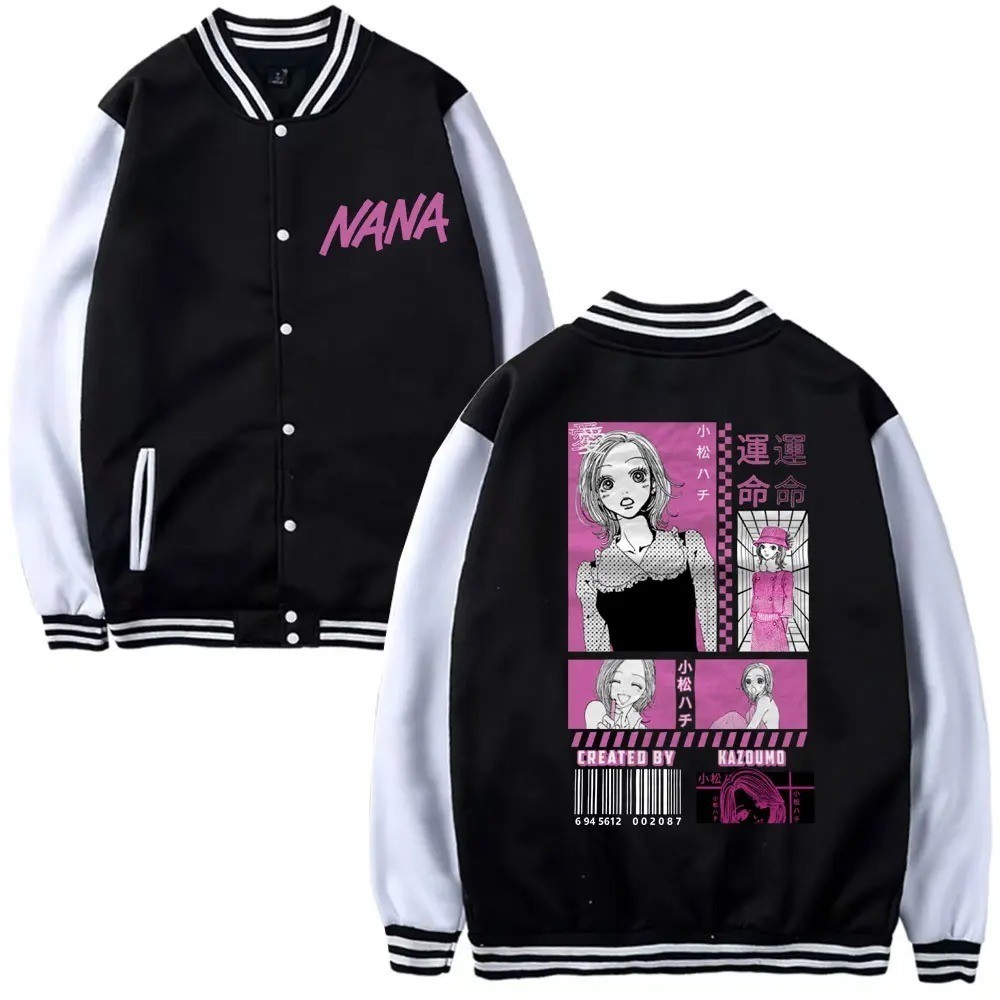 Anime Nana Osaki Hachi Komatsu Print Men Women Jacket Coat Sweatshirts Hoodie Baseball Uniform Cardi