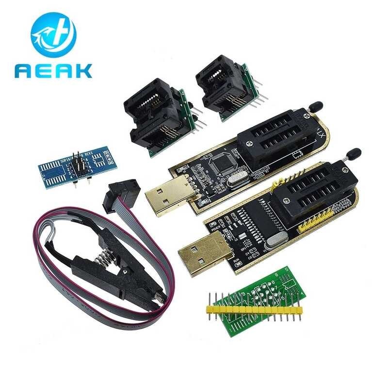 24 CH341A XTW100 25 Series Flash BIOS CH341 USB Programmer Module + SOIC8 SOP8 Test Clip For EE