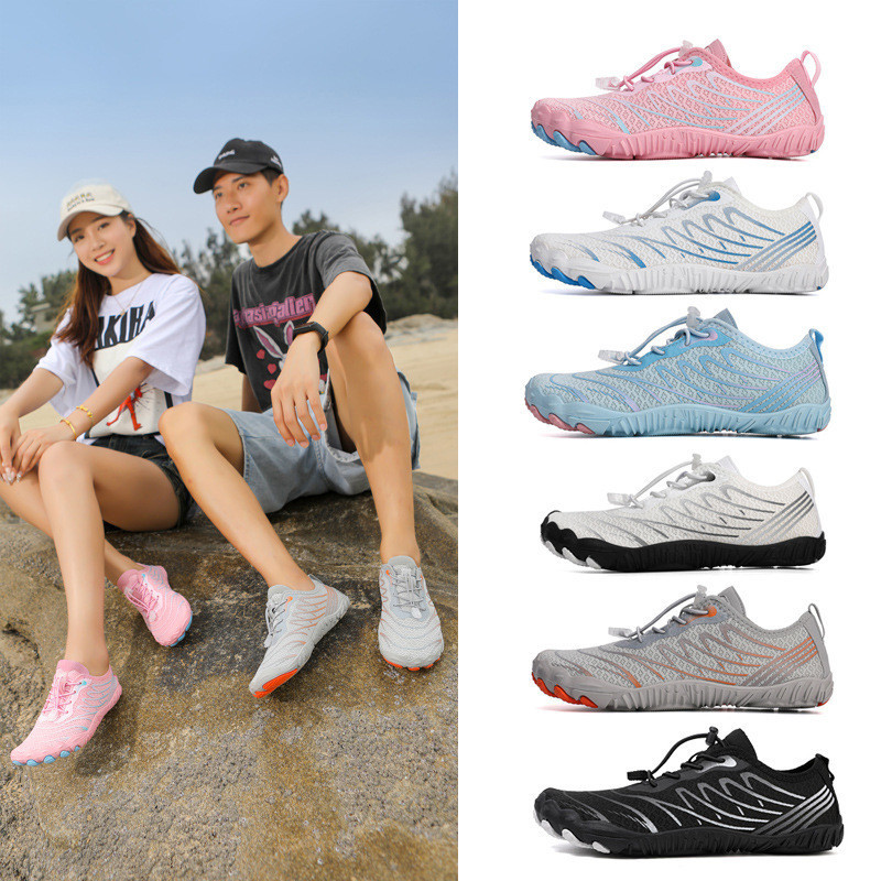 Sepatu kaki kosong luar, renang wanita yang cepat kering, lembut tebal di luar jalan berjalan sepatu