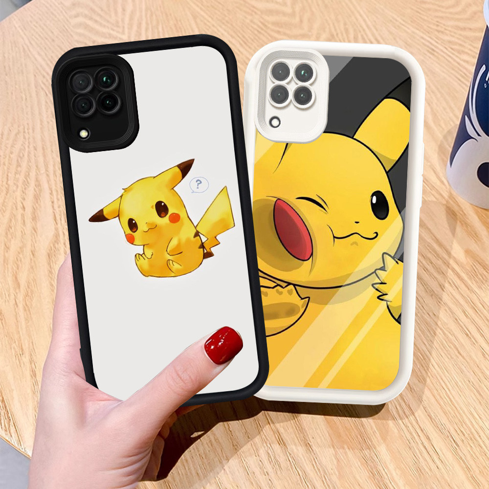 Casing untuk Samsung Galaxy A12 A22 5G J2 J7 Prime Pro J4 J6 Plus Silikon Case H-18 Pikachu Pokemon