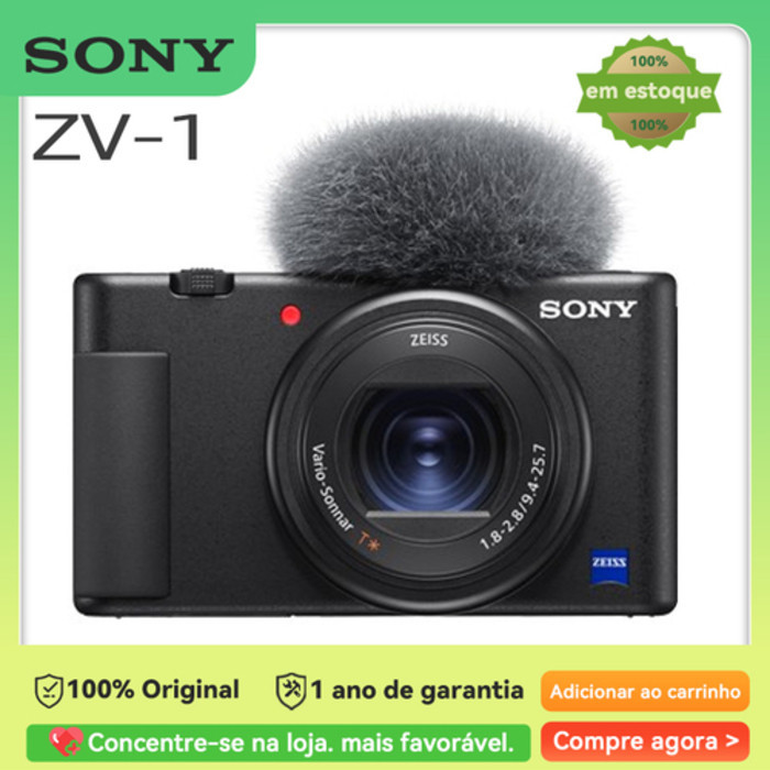 Sony ZV-1 ZV1 Portable Digital Vlog Camera 4K Video dengan Wide-Aperture Motorized Zoom Lens untuk V