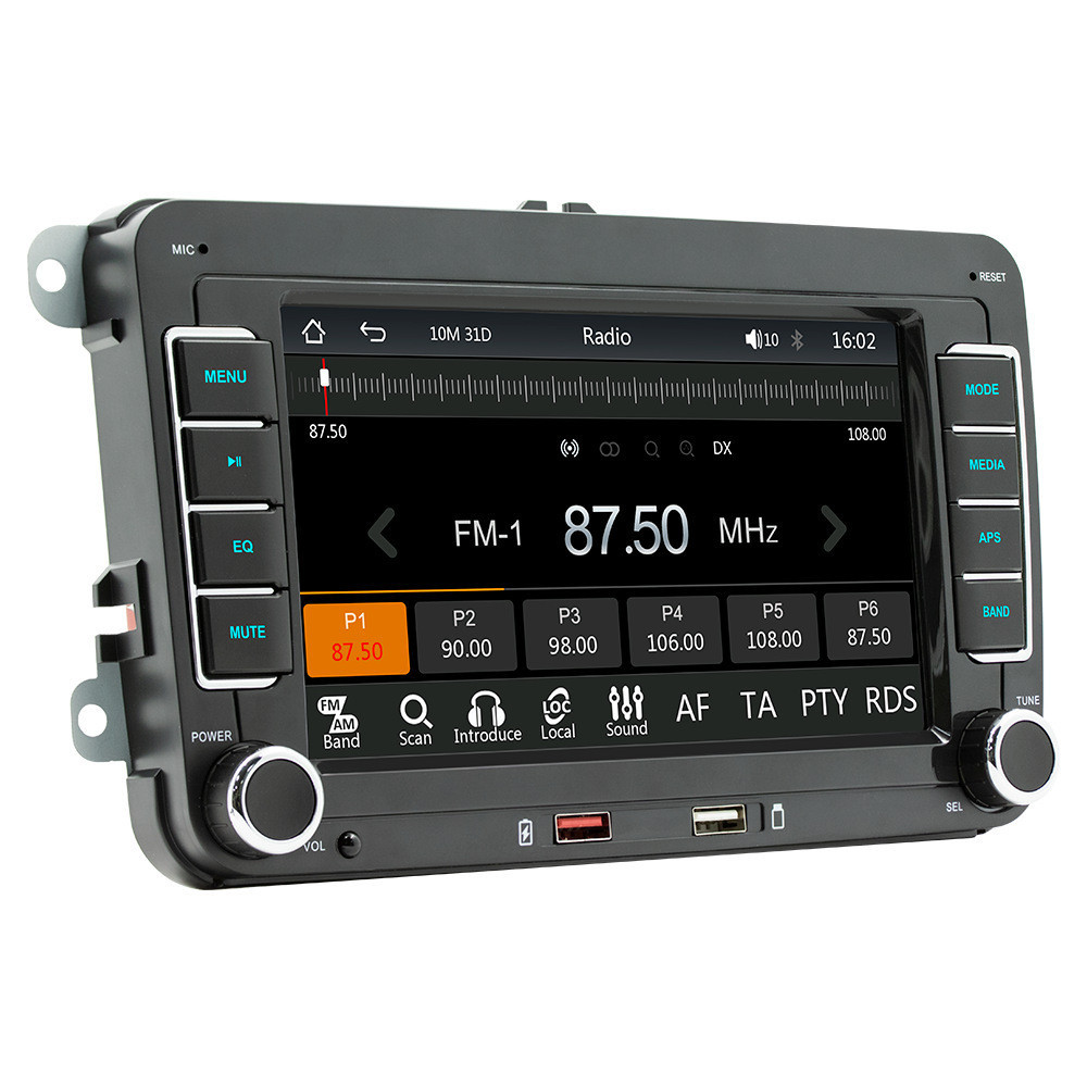 Berkabel/tanpa kabel Carplay 7 inci Volkswagen pemain MP5 dedikasi, mobil radio Bluetooth