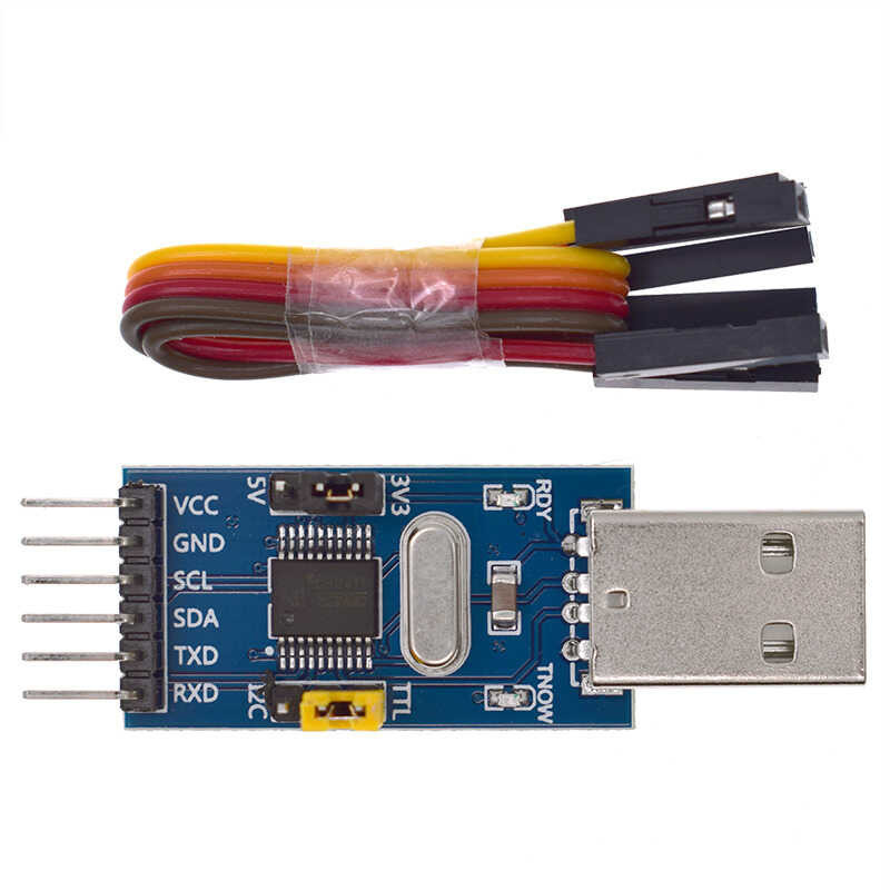 V3 2 CH341T IN 1 Module 3.3V 5V I2C IIC UART USB to TTL Single-Chip Serial Port Downloader IC