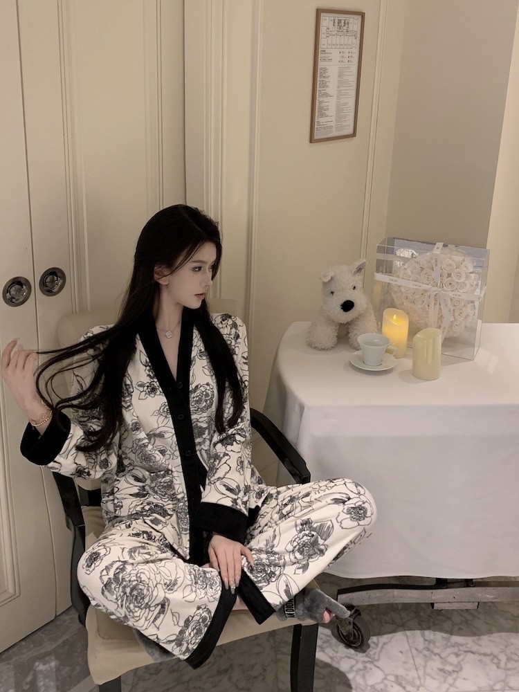 baju tidur premium import wanita  Nona Fumei, Gaya Ink, Angin keinginan murni tinggi, Musim panas es