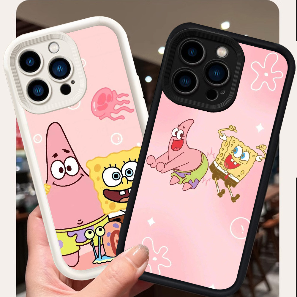 Casing untuk iPhone 15 X XS Pro Max Silikon Case H-90 SpongeBob