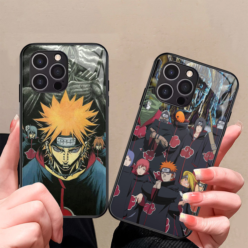 Kaca Mewah Casing untuk iPhone XS 12 Mini X XR 11 Pro Max Case T-11 Akatsuki