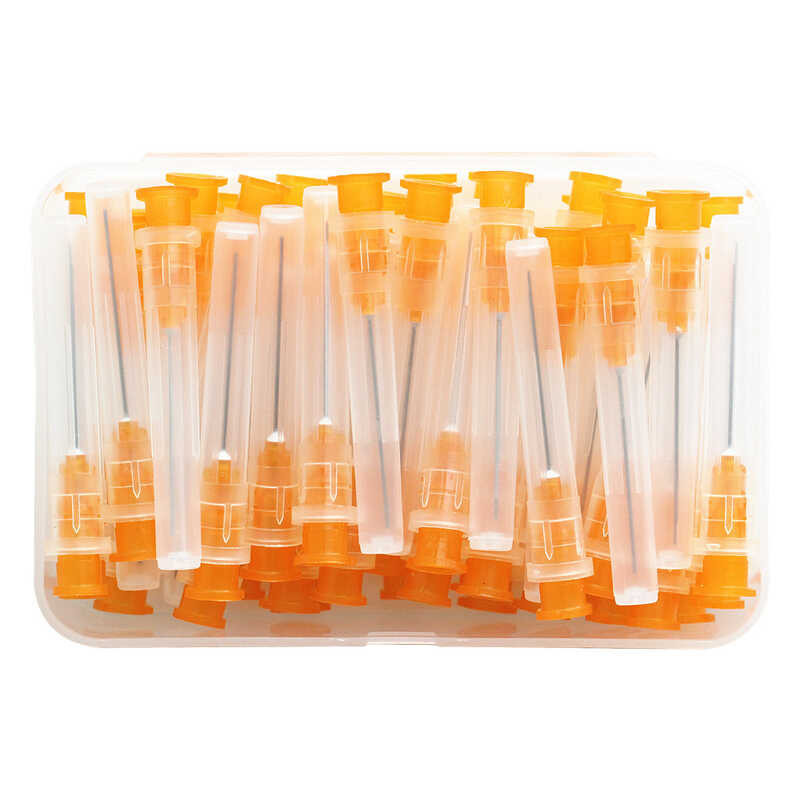 50Pcs Dental Endo Irrigation Needle tip 25Ga Root Canal Side Vented Hole Syringe Plain Ends Not