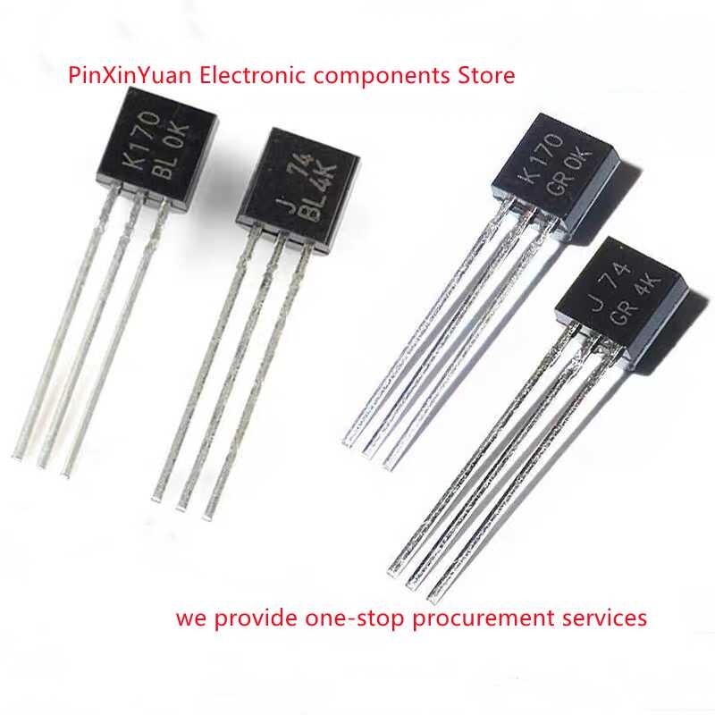 10PCS/LOT baru 2SJ74-BL 2SK170-BL 2SJ74-GR 2SK170-GR J74 K170 TO-92 Transistor frekuensi kebisi