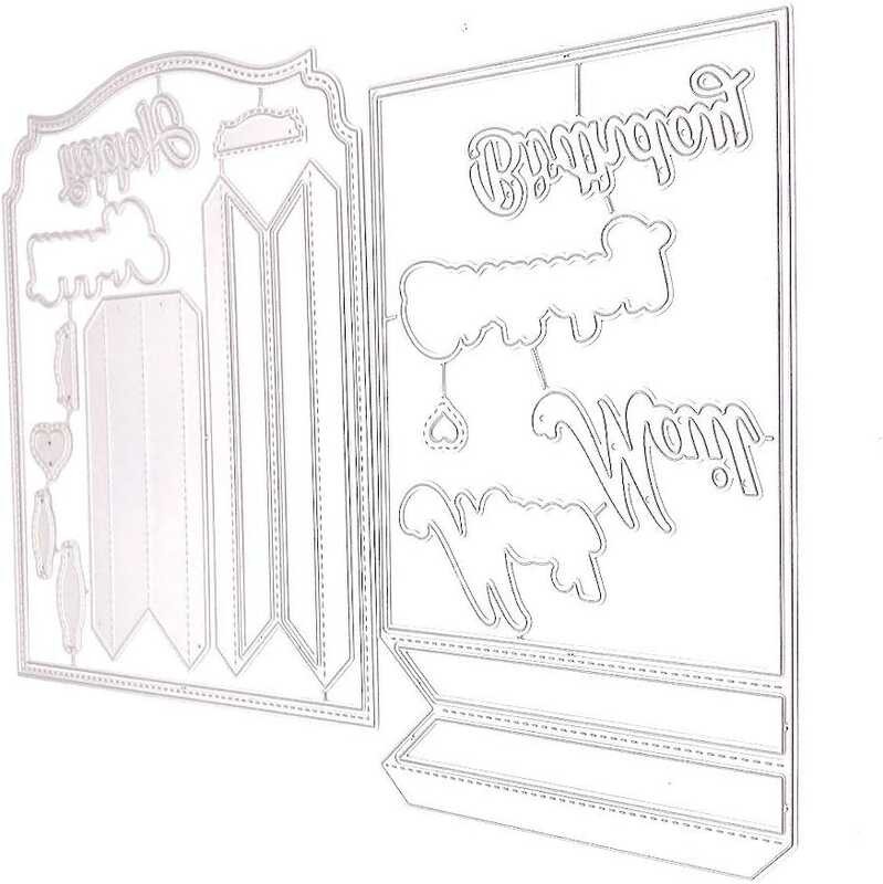 

large A.B.C.D.E. KSCRAFT label with loading bag metal cutting mold, used for scrapbook/photo al