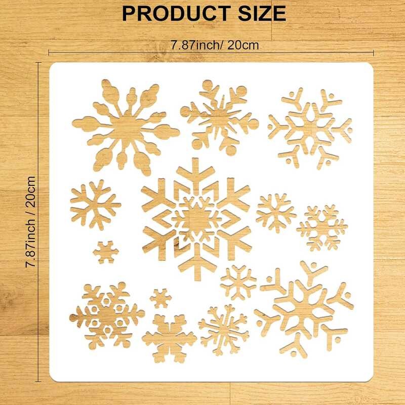 

large A.B.C.D.E. Konsait Christmas snowflake template, reusable plastic painting DIY craft temp