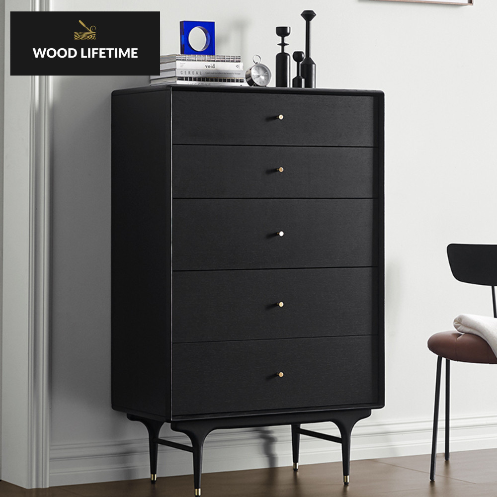 Kayu solid Nordic Montreal modern cahaya mewah enam lemari, tamu lima dapur, lemari ruang tidur