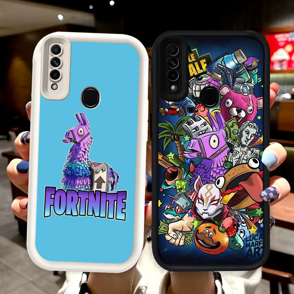 N31 Fortnite Art Silikon hitam putih Casing untuk OPPO A33 A31 A53S A53 Realme C17 7i Case