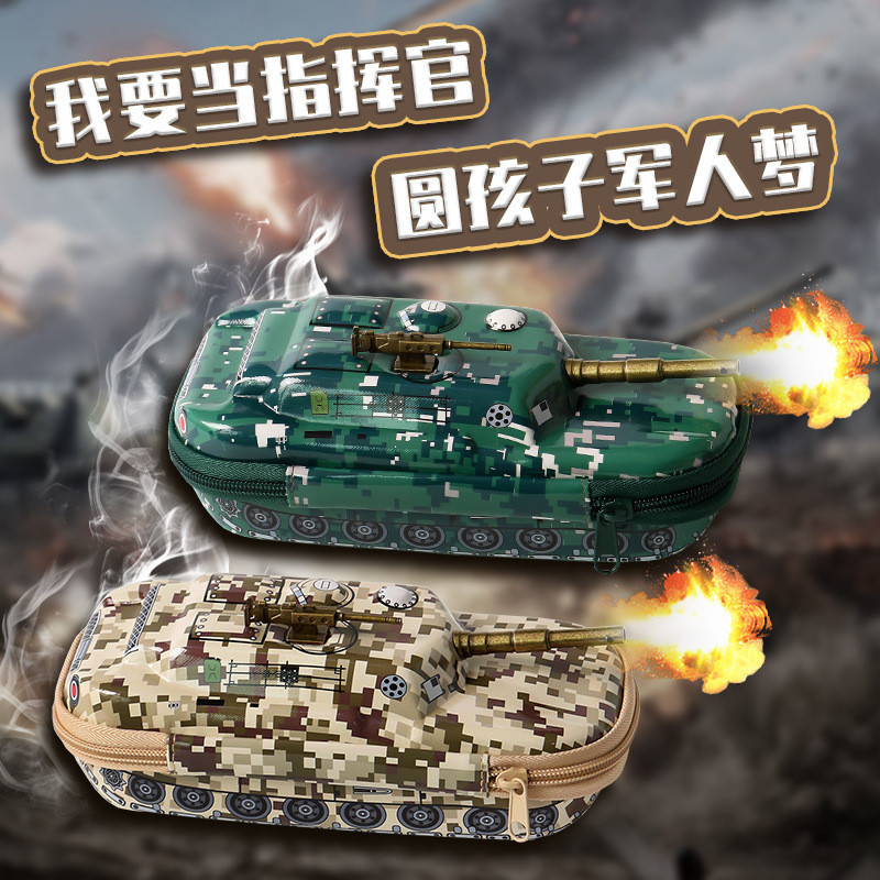 

Tempat Pensil Anak tank, multifunksional, mobil polisi kapasitas tinggi, pensil sekolah dasar, Kotak penjara taman anak laki-laki Import