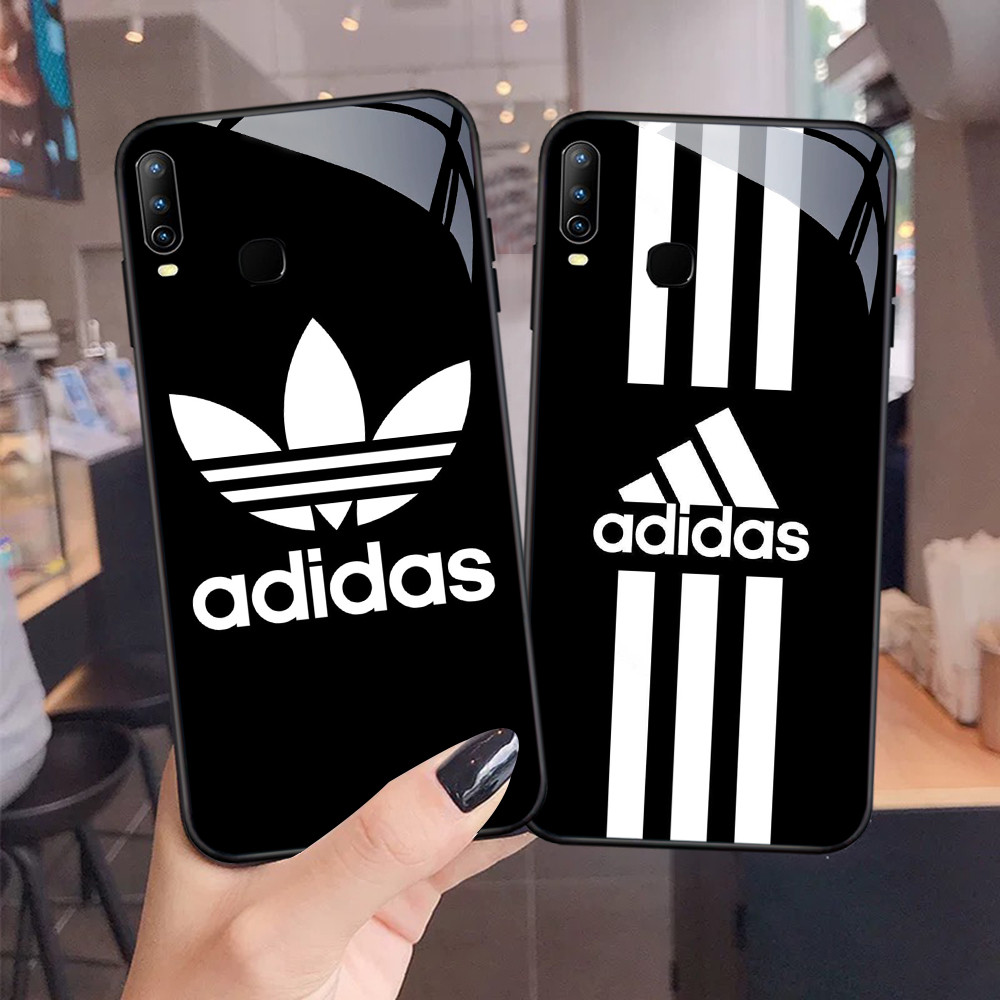 NC-1 A-adidas Kaca Glass Case Untuk VIVO Y17 Y95 Y15 Y85 Y12 Y11 V9 Y89 Y91C Y93 X23 Y19 Y91