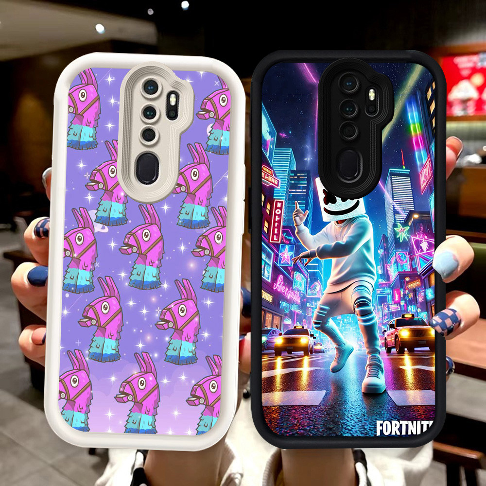 N12 Fortnite game Silikon hitam putih Casing untuk OPPO Reno A5 A9 2020 F11 2Z 2F Pro Case