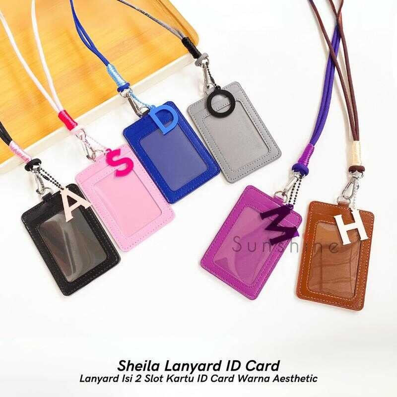 

Sunshinelove.id Sheila ID Card Holder Aesthetic Bisa Pilih Huruf - Lanyard Name Tag Paracord PART 1