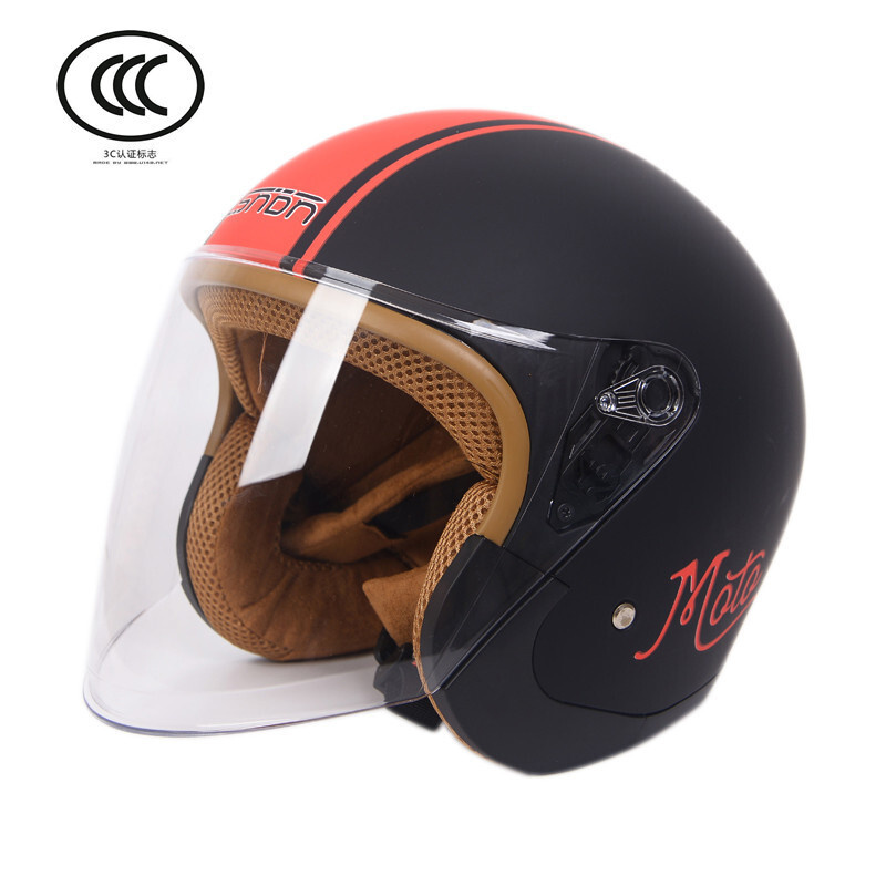 Helm Sepeda Motor Helmet  Helm tersertifikasi 3C untuk pria dan wanita, motor setengah helm, scooter