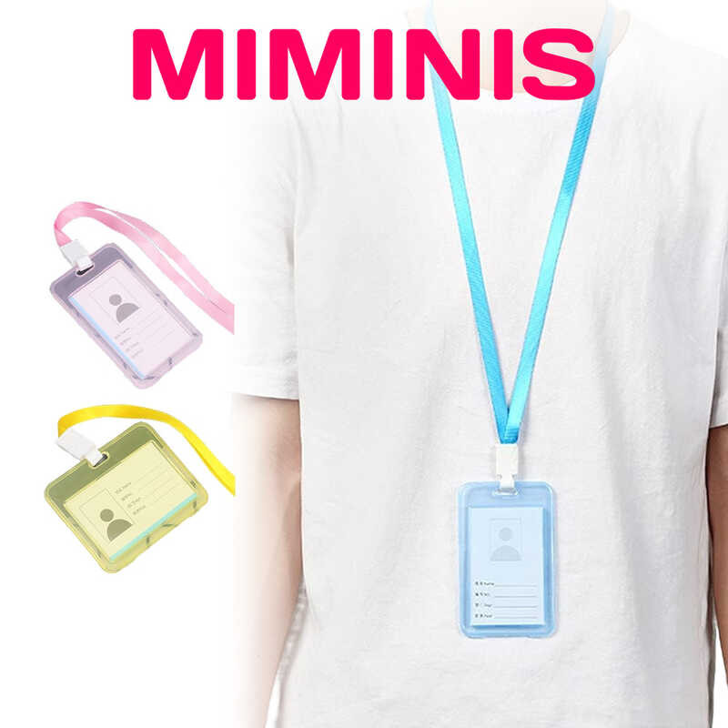 

Minimis - NAME TAG ID CARD TRANSPARAN H635 GANTUNGAN KARTU NAMA PLASTIK VERTICAL LAYARD POTRAIT MOTIF POLOS TANDA PENGENAL BENING HORIZONTAL