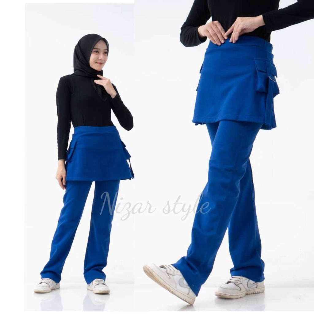 Celana Senam Rok Olah raga Wanita Kanton Samping | Celana Rok Kargo Aerobic Bahan Katun C