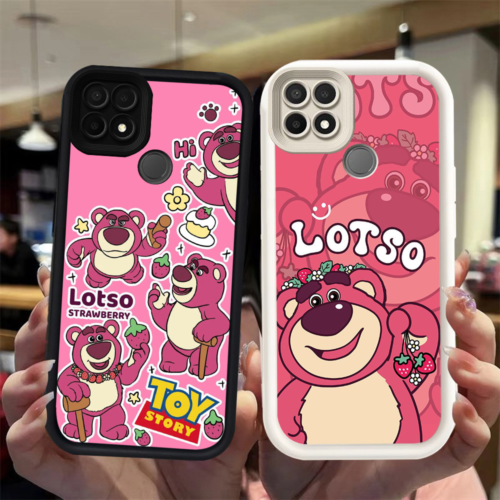 N89 Lotso Silikon hitam putih Casing untuk Realme C21Y C21 C25Y Narzo 20 30A Case