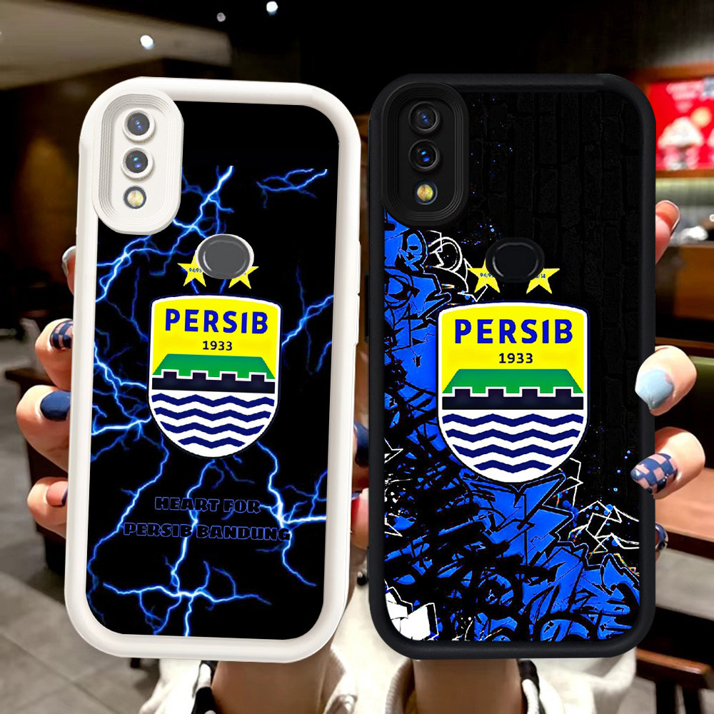 N109 Persib Silikon hitam putih Casing untuk Samsung M11 A10S A10 A20 A30 A7 2018 Case