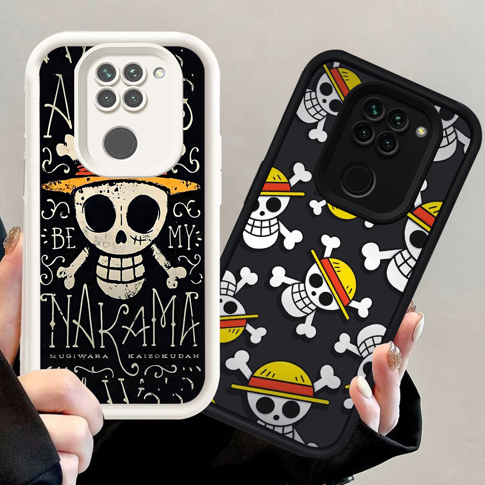 T-26 Logo One Piece Hitam Putih silikon lembut Casing untuk Xiaomi Redmi Note 9 9S 8 Pro Max