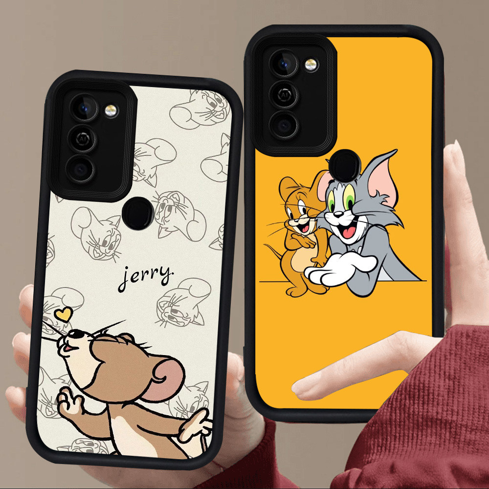 E108 Love Couple Casing untuk Silikon Hitam Infinix HOT 12 Smart 5 8 10 6 11 Play Plus