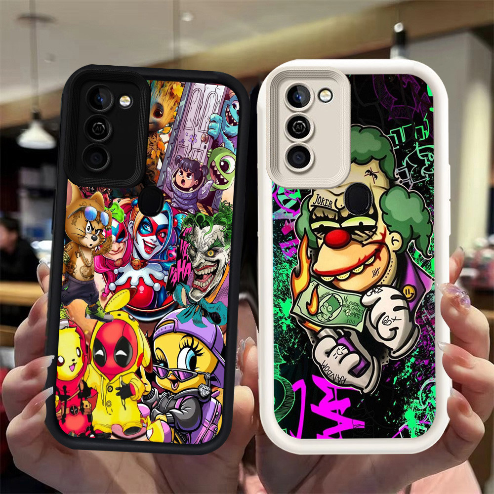 N8 Joker Silikon hitam putih Casing untuk Samsung A02 A11 M02S A21S A03S M02 A03 Core A02S A20S Case