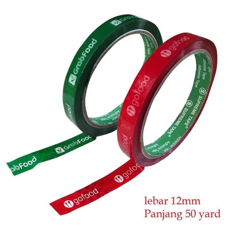 

lakban Solatip Printing 12mm Ojol Makanan Online Food Delivery