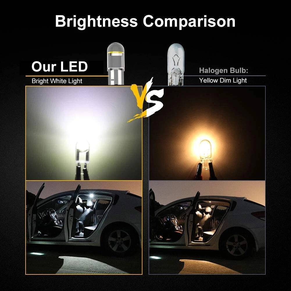 194 YHKOMS W5W T10 Bohlam LED Untuk Parkir Mobil Posisi Interior Peta Dome Lampu Bagasi 12V Putih Ot