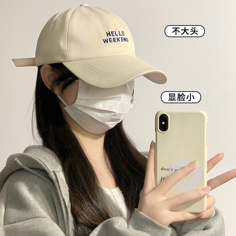Topi Wanita 2025 Topi Baseball Putih Gaya Korea untuk Wanita, Semi, Gugur, Musim Panas, Tipis, Merek