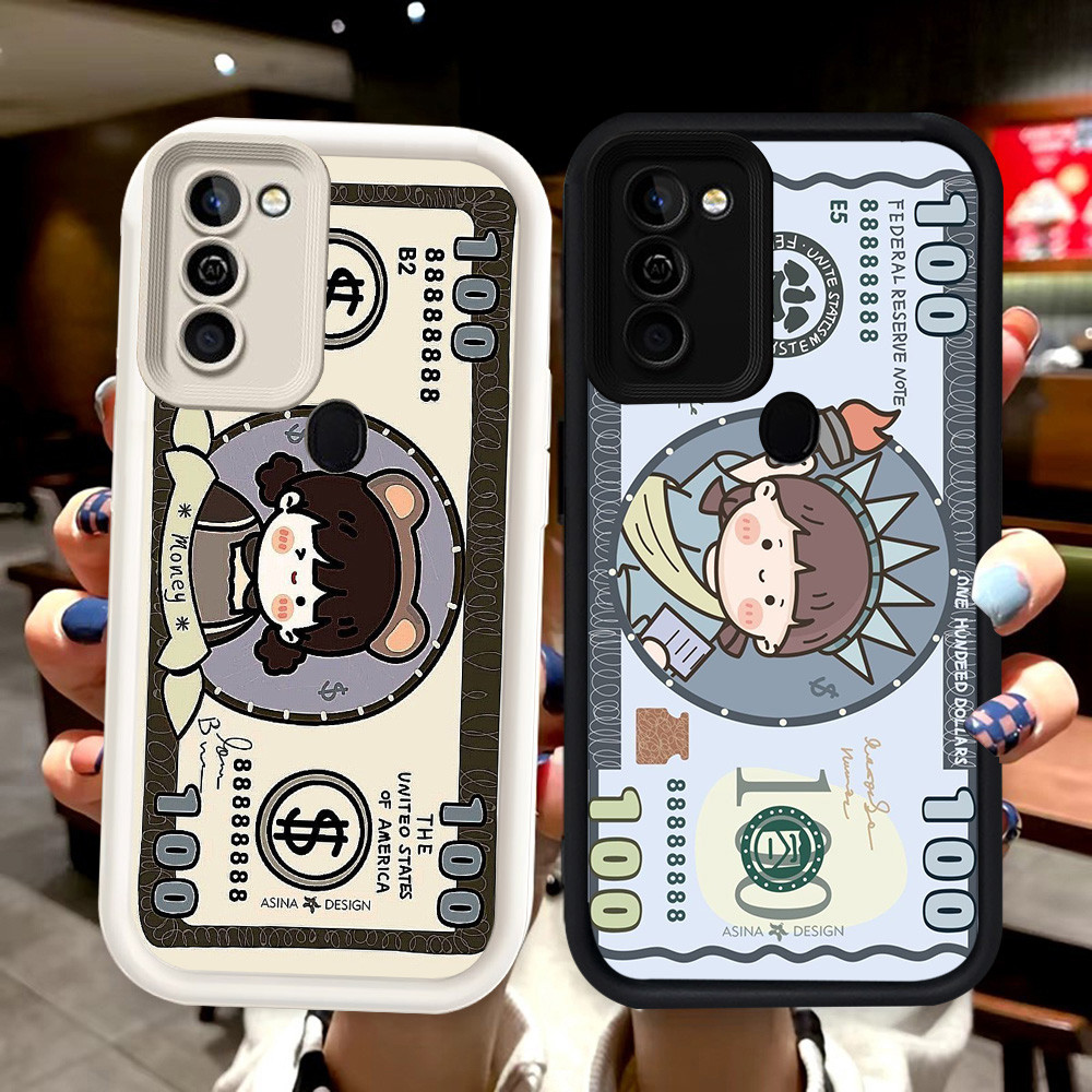 N29 Kawaii Silikon hitam putih Casing untuk Samsung A02 A11 M02S A21S A03S M02 A03 Core A02S A20S Ca